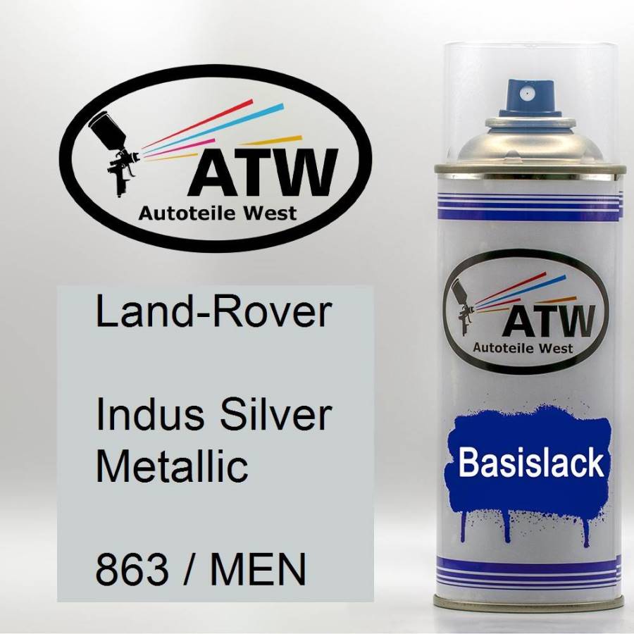 Land-Rover, Indus Silver Metallic, 863 / MEN: 400ml Sprühdose, von ATW Autoteile West.
